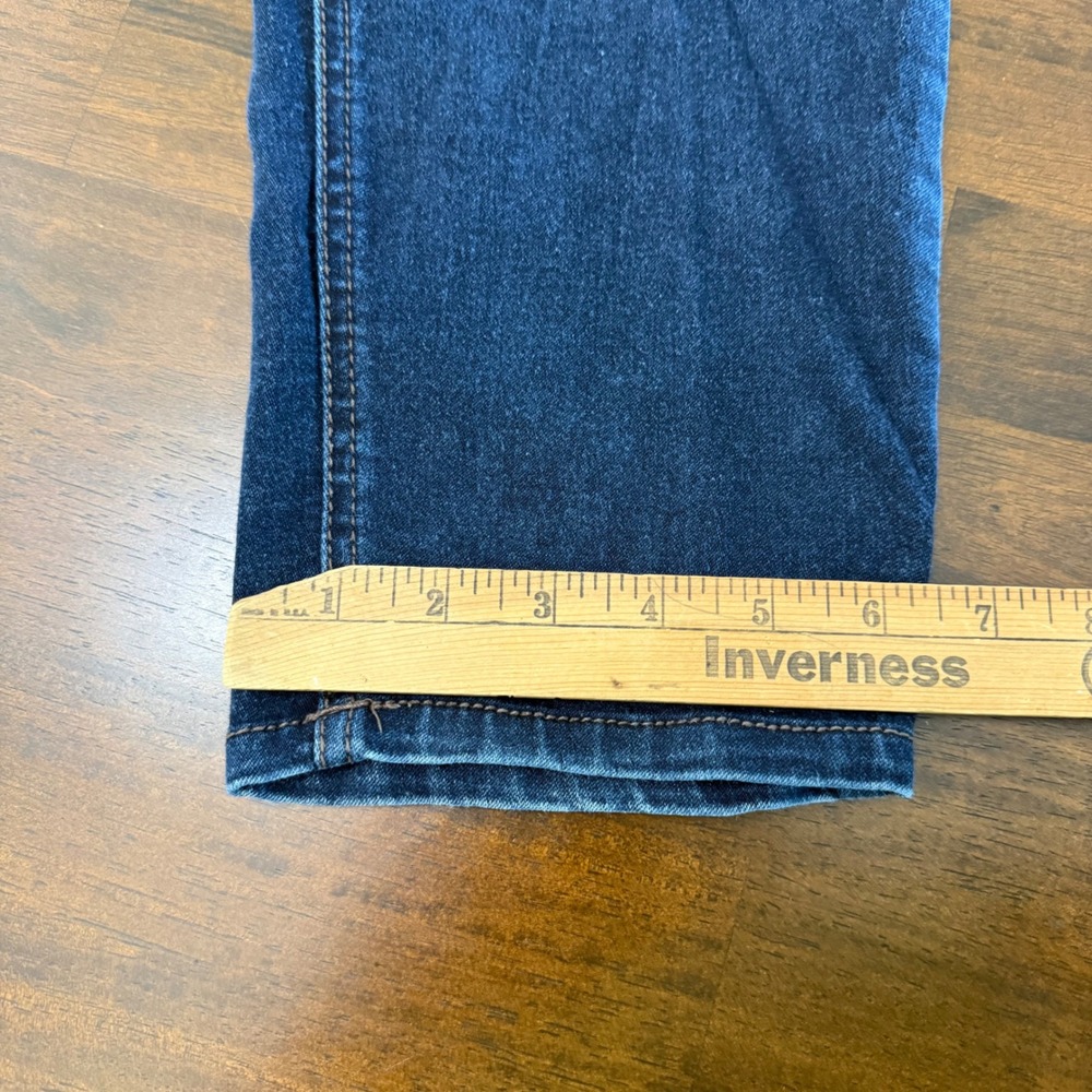 d.jeans Womens 20W Dark Wash Embroidered Skinny Jeans Blue Stretch Denim Pants - Picture 7 of 10